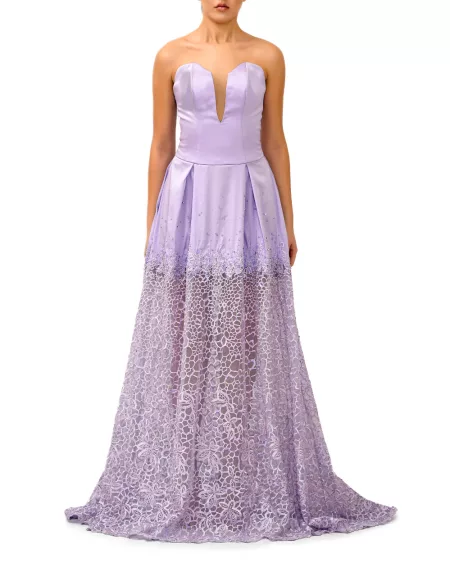 Strapless Lilac/purple Gown