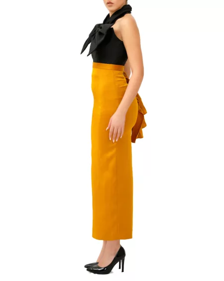 Mustard Pencil Skirt
