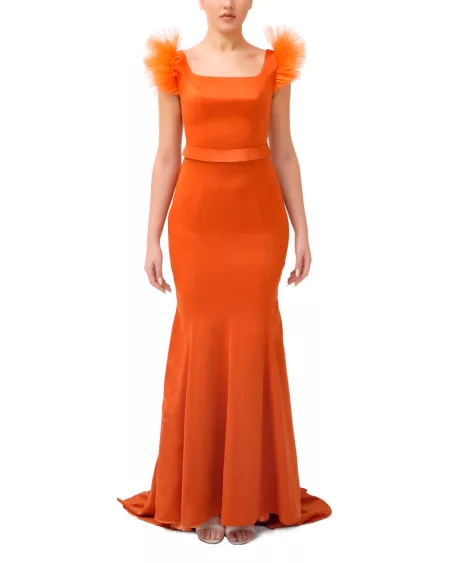 Orange Mermaid Gown