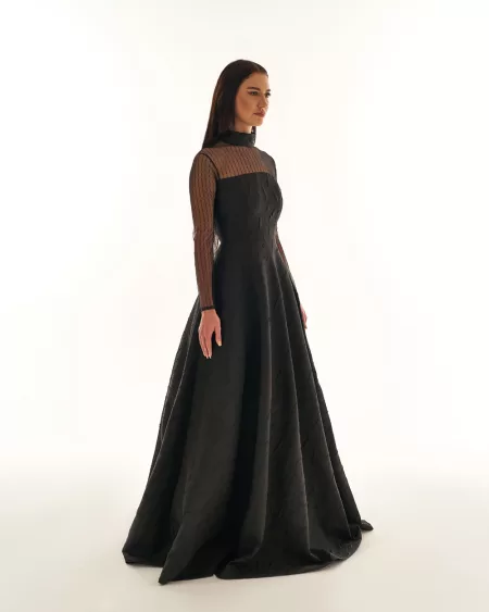 Black High neckline Dress