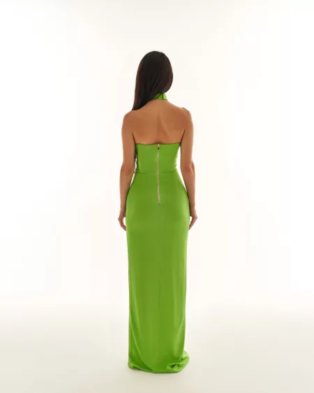 Asymmetrical Neon Green Dress