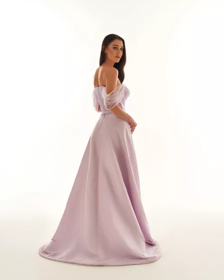 Off-Shoulder Lilac Dress